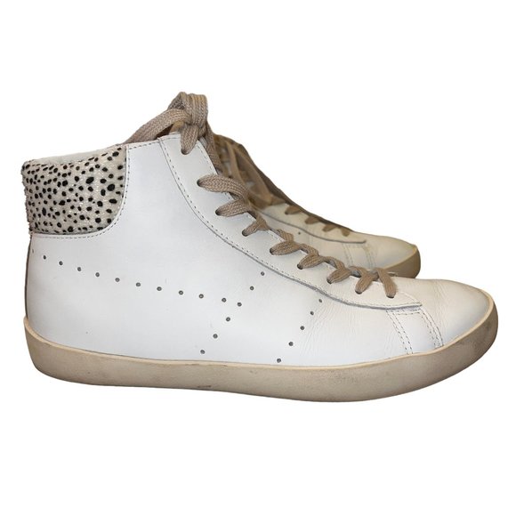 Like new GOLA Nova High Safari White Cheetah High Top Shoes Size 8 - Picture 8 of 11